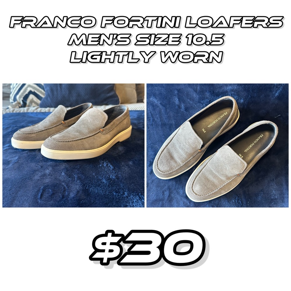 Franco Fortini Men's Loafers - Gray